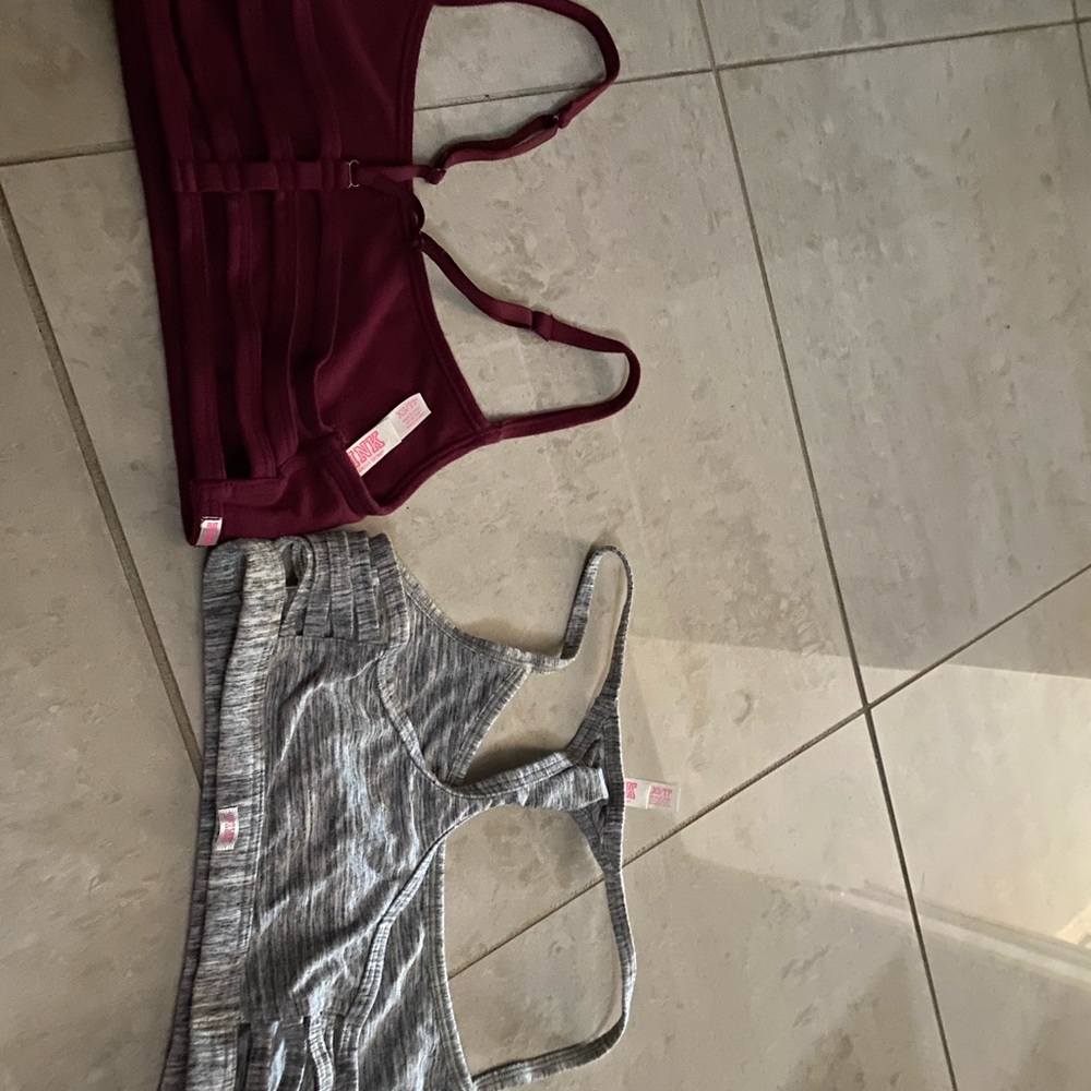 Pink sports  bras